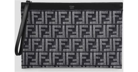 fendi pochette pelle|fendi medium flat pouch.